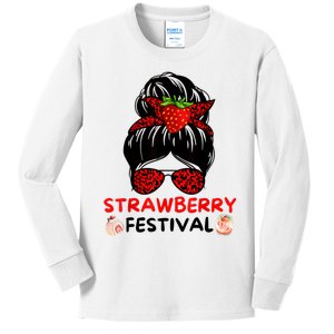 Womens Strawberry Festival Fruit Lover Mom Cute Kids Long Sleeve Shirt