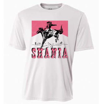 Western Shania First Name Punchy Cowboy Cowgirl Rodeo Style Cooling Performance Crew T-Shirt