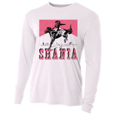 Western Shania First Name Punchy Cowboy Cowgirl Rodeo Style Cooling Performance Long Sleeve Crew