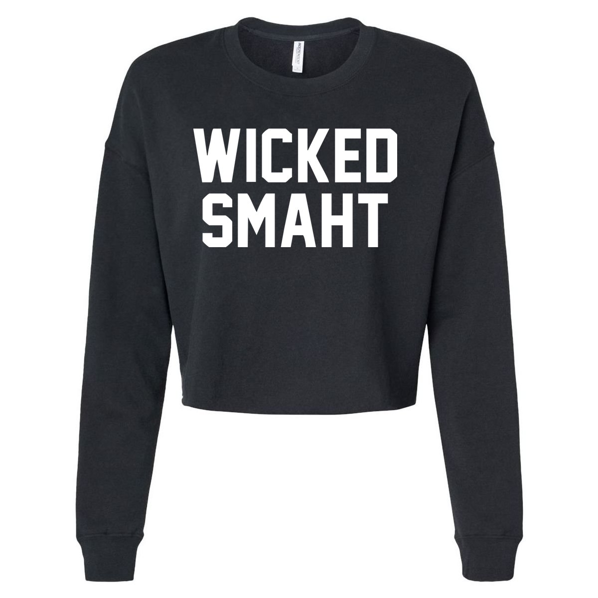 Wicked Smaht Funny Cropped Pullover Crew
