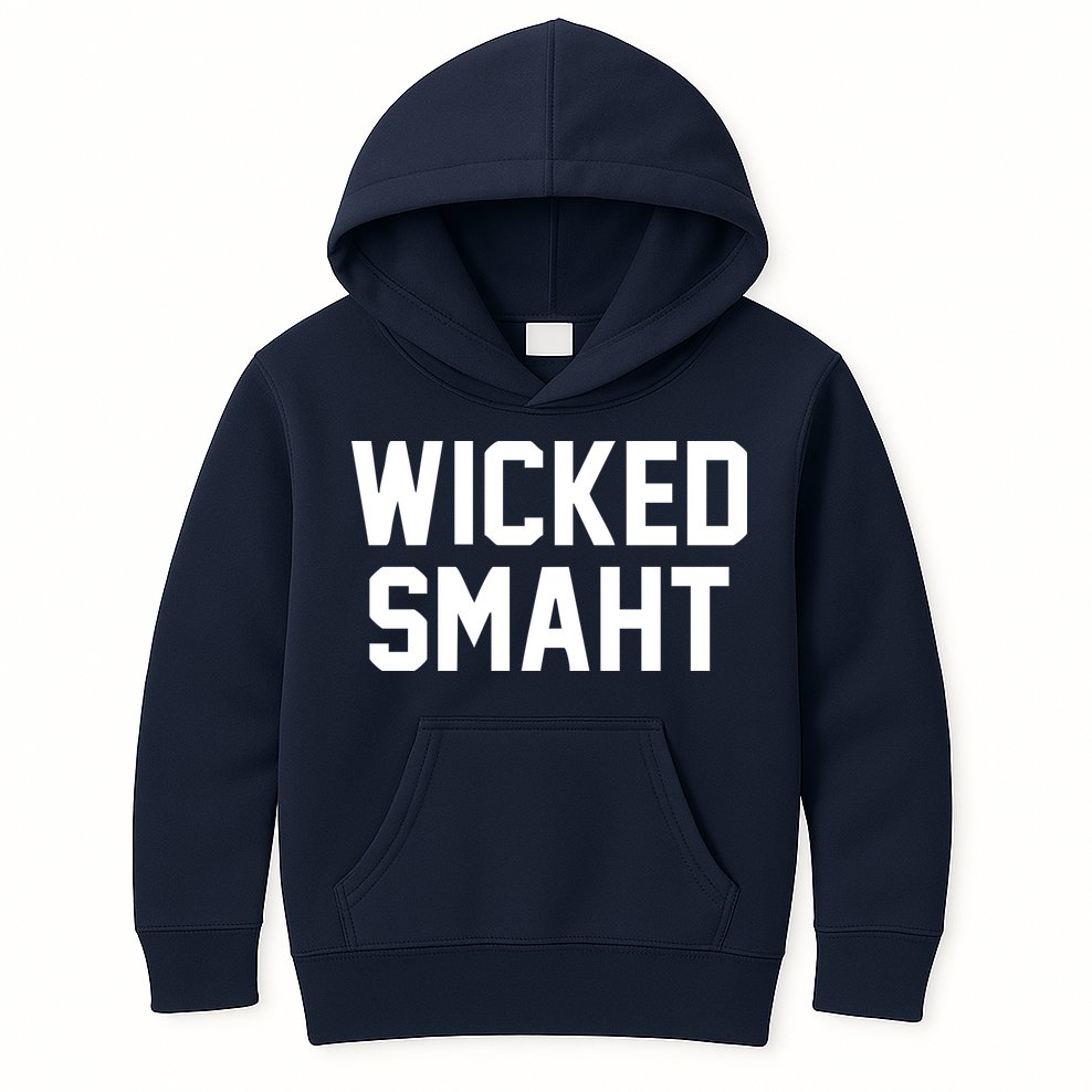Wicked Smaht Funny Kids Hoodie