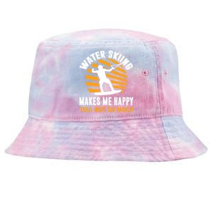 Water Skiing Funny Gift Sarcastic Water Skier Water Ski Lover Meaningful Gift Tie-Dyed Bucket Hat