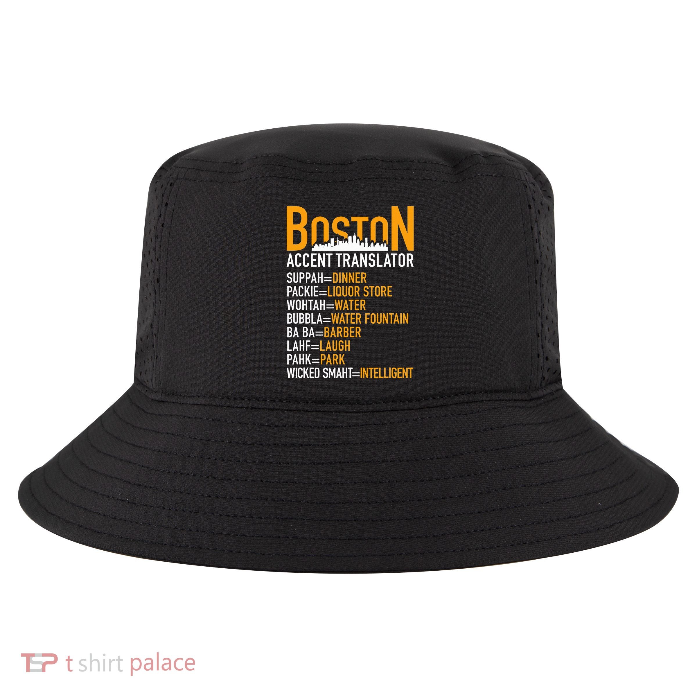 Wicke Smaht Funny Boston Accent Translator Cool Comfort Performance Bucket Hat