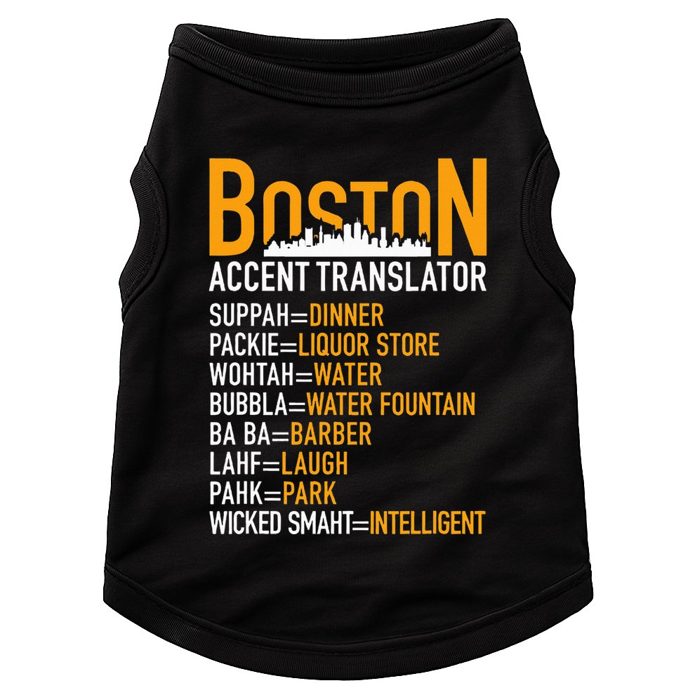 Wicke Smaht Funny Boston Accent Translator Doggie Tank