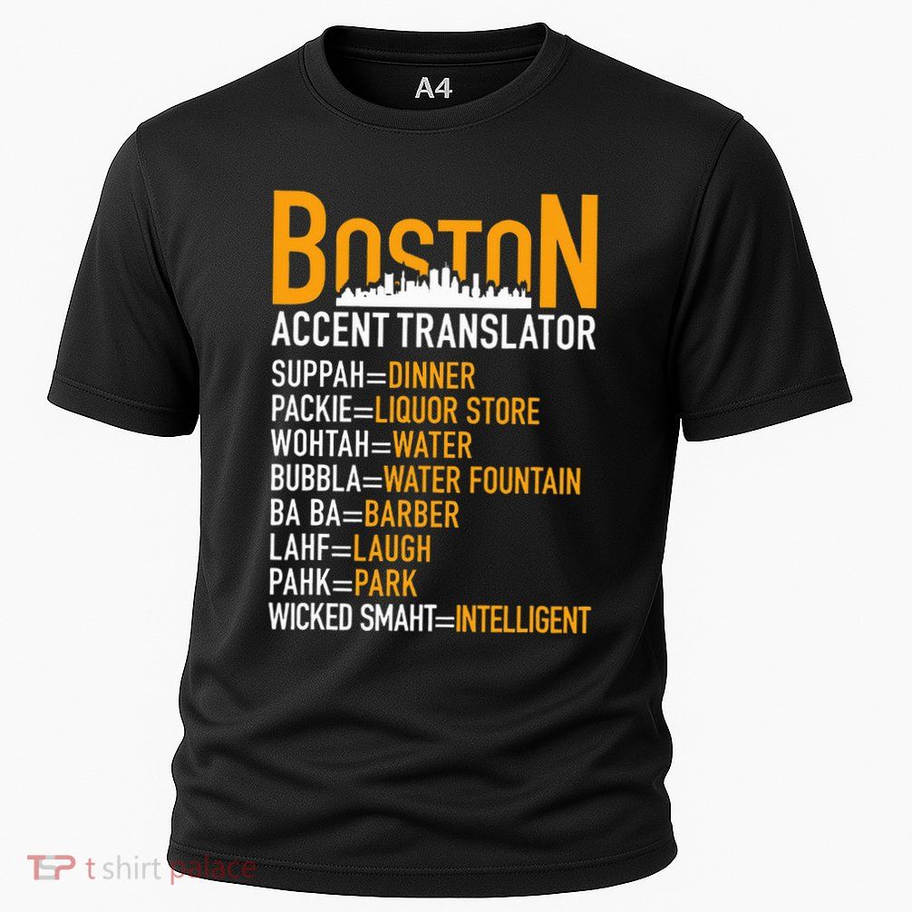 Wicke Smaht Funny Boston Accent Translator Performance Shirt