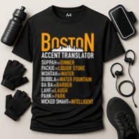 Wicke Smaht Funny Boston Accent Translator Performance Shirt