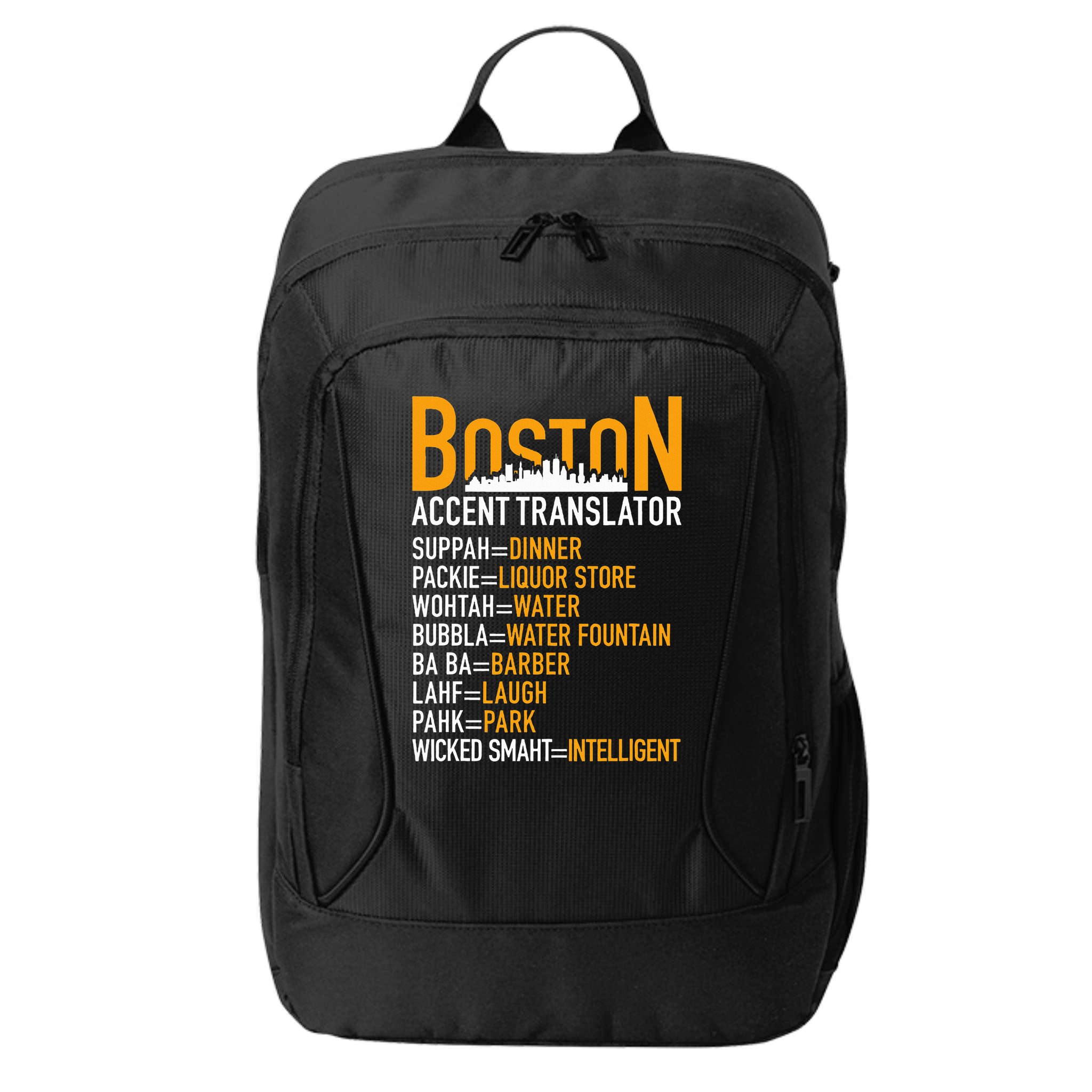 Wicke Smaht Funny Boston Accent Translator City Backpack