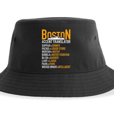 Wicke Smaht Funny Boston Accent Translator Sustainable Bucket Hat