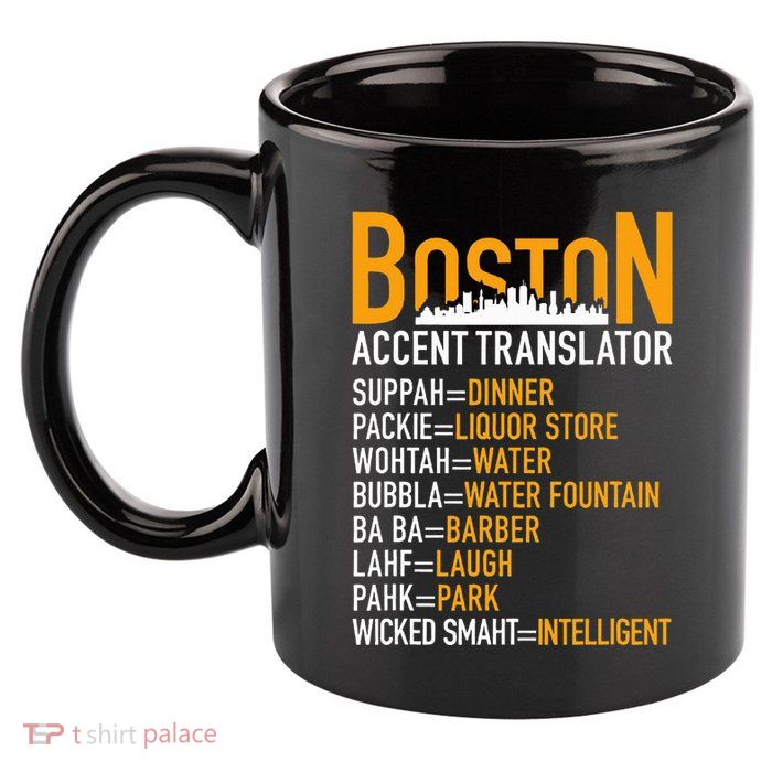 Wicke Smaht Funny Boston Accent Translator 11oz C Handle Ceramic Mug