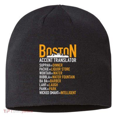 Wicke Smaht Funny Boston Accent Translator Sustainable Beanie