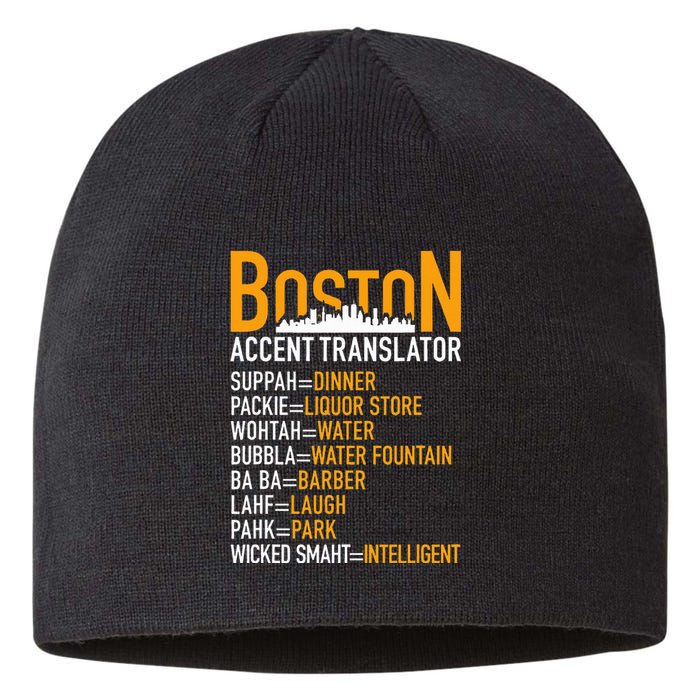 Wicke Smaht Funny Boston Accent Translator Sustainable Beanie