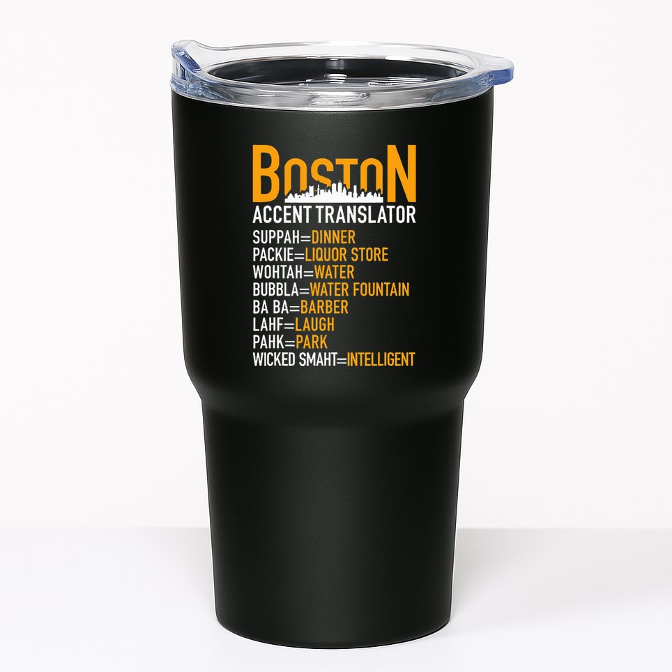 Wicke Smaht Funny Boston Accent Translator Tumbler