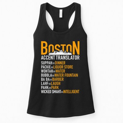 Wicke Smaht Funny Boston Accent Translator Womens Tank Top