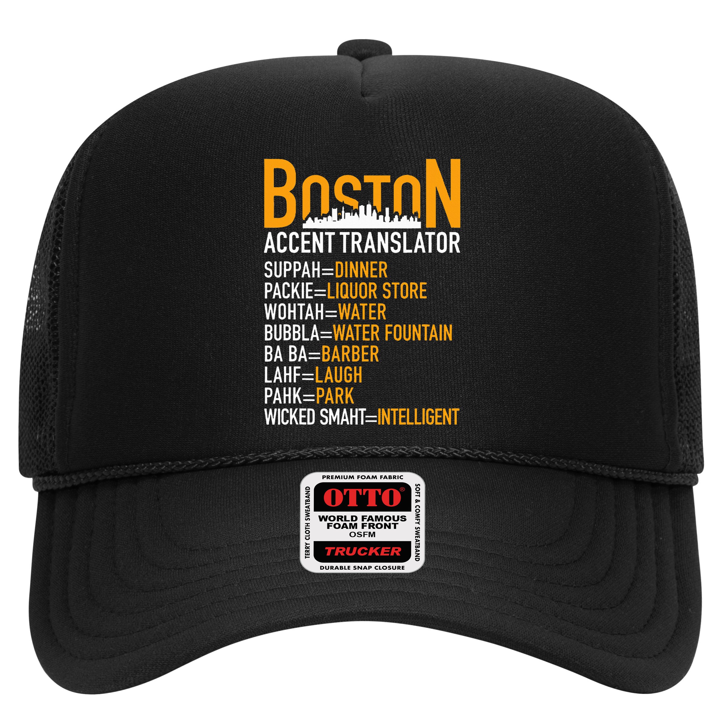 Wicke Smaht Funny Boston Accent Translator Hat