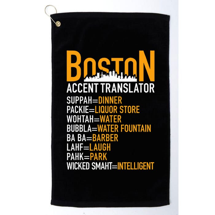 Wicke Smaht Funny Boston Accent Translator Golf Towel