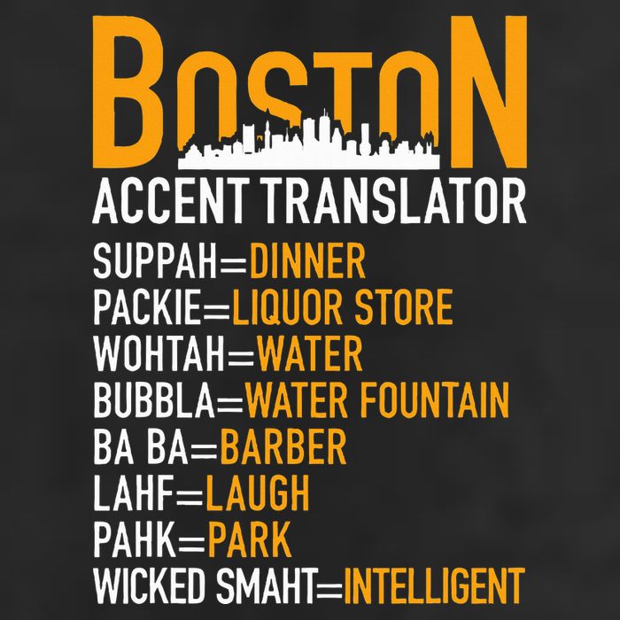Wicke Smaht Funny Boston Accent Translator Golf Towel