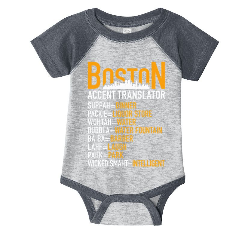 Wicke Smaht Funny Boston Accent Translator Infant Baby Jersey Bodysuit