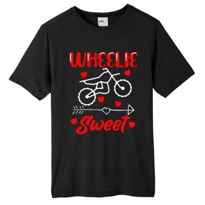 Wheelie Sweet Funny Valentine's Day Heart Dirt Bike Biking Tall Fusion ChromaSoft Performance T-Shirt