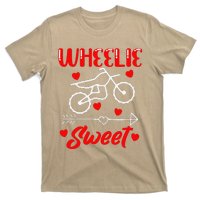 Wheelie Sweet Funny Valentine's Day Heart Dirt Bike Biking T-Shirt