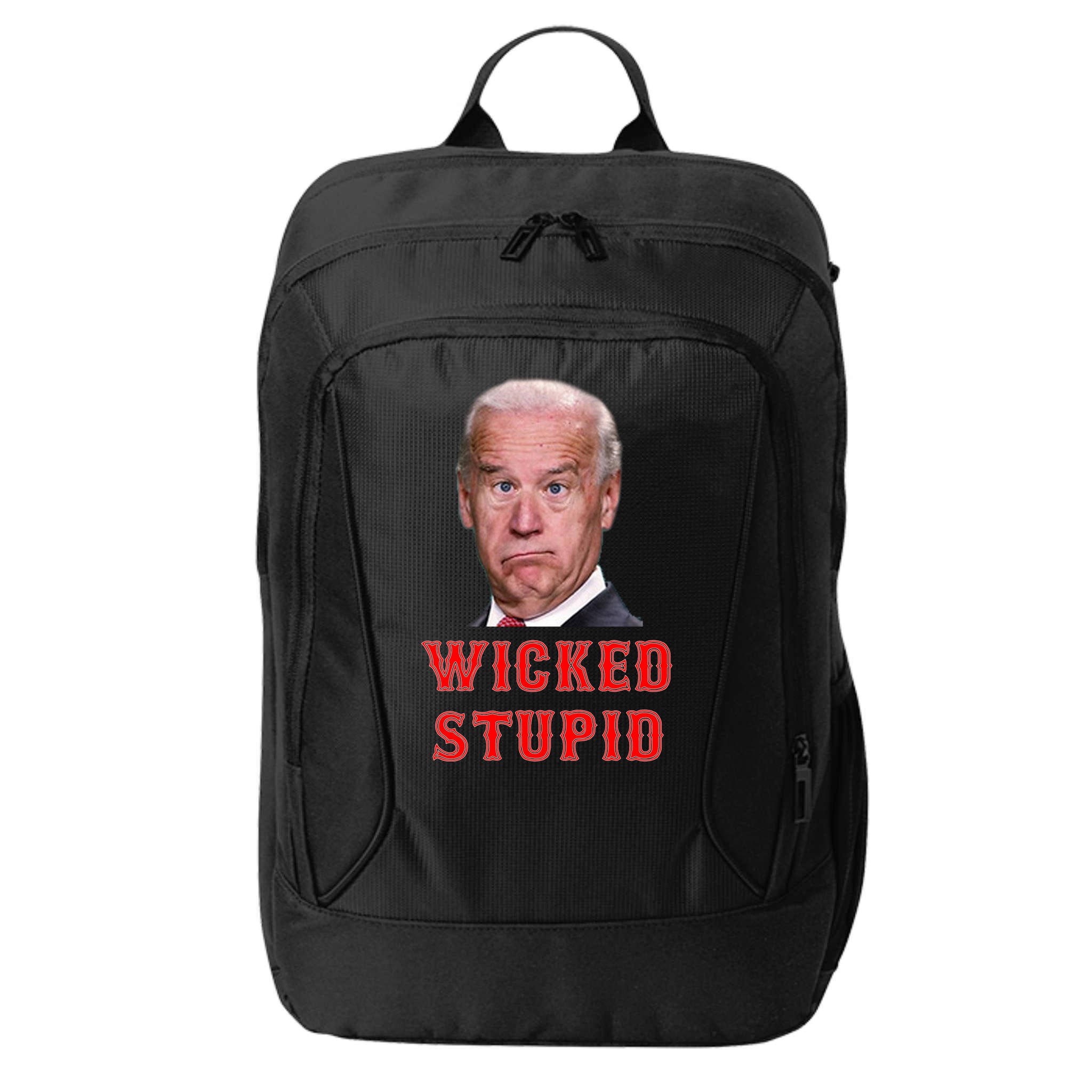 Wicked Stupid Funny Joe Biden Boston City Backpack