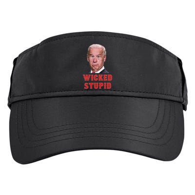 Wicked Stupid Funny Joe Biden Boston Adult Drive Performance Visor