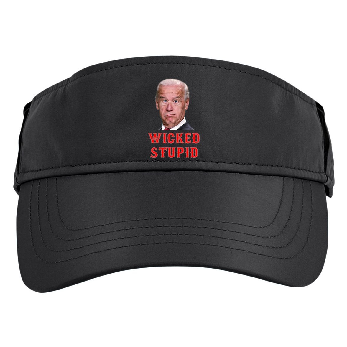 Wicked Stupid Funny Joe Biden Boston Adult Drive Performance Visor