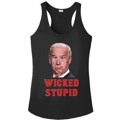 Wicked Stupid Funny Joe Biden Boston Ladies PosiCharge Competitor Racerback Tank