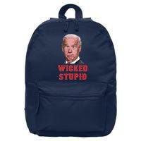 Wicked Stupid Funny Joe Biden Boston 16 in Basic Backpack