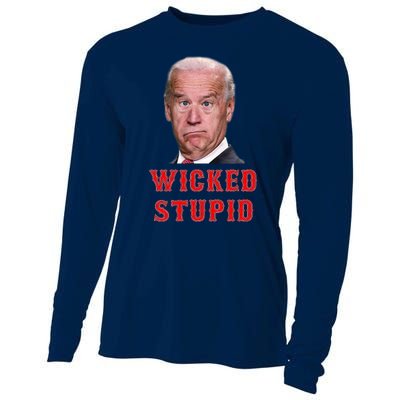 Wicked Stupid Funny Joe Biden Boston Cooling Performance Long Sleeve Crew