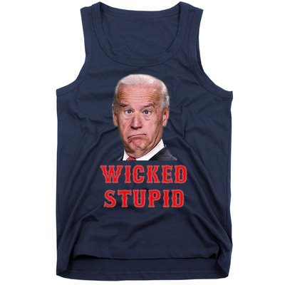 Wicked Stupid Funny Joe Biden Boston Tank Top