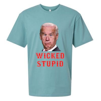 Wicked Stupid Funny Joe Biden Boston Sueded Cloud Jersey T-Shirt