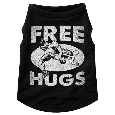 Wrestling Shirts  Funny Free Hugs Wrestling  Coach Doggie Tank