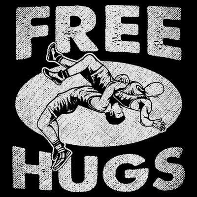 Wrestling Shirts  Funny Free Hugs Wrestling  Coach T-Shirt