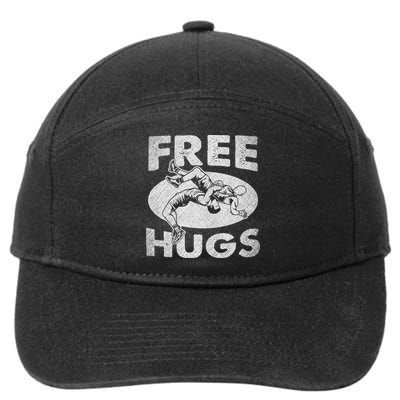 Wrestling Shirts  Funny Free Hugs Wrestling  Coach 7-Panel Snapback Hat