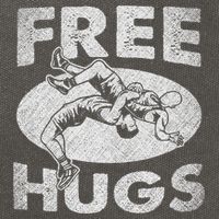 Wrestling Shirts  Funny Free Hugs Wrestling  Coach Cotton Canvas Backpack