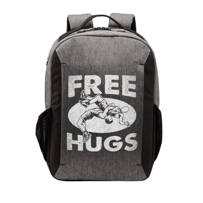 Wrestling Shirts  Funny Free Hugs Wrestling  Coach Vector Backpack