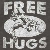 Wrestling Shirts  Funny Free Hugs Wrestling  Coach Vector Backpack