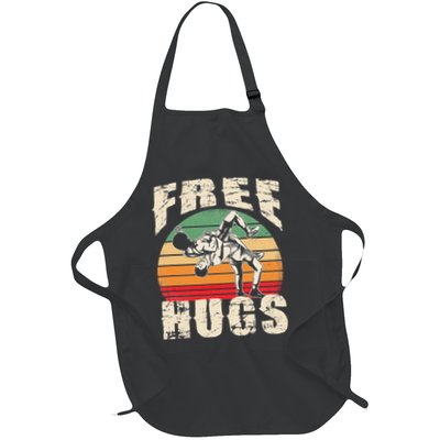Wrestling Shirts  Funny Free Hugs Wrestling  Coach Apron