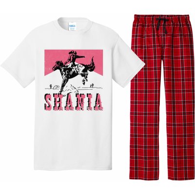 Western Shania First Name Punchy Cowboy Cowgirl Rodeo Style Pajama Set