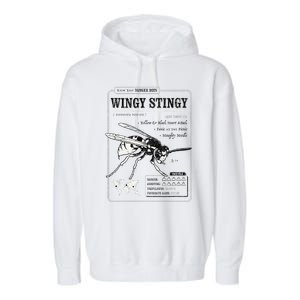 Wingy Stingy Funny Wasp print  Garment-Dyed Fleece Hoodie