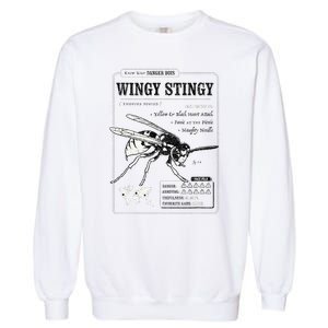 Wingy Stingy Funny Wasp print  Garment-Dyed Sweatshirt