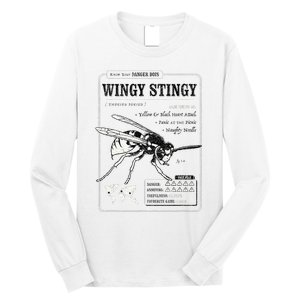 Wingy Stingy Funny Wasp print  Long Sleeve Shirt