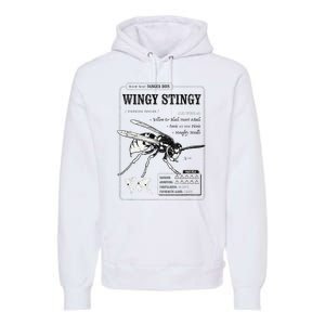 Wingy Stingy Funny Wasp print  Premium Hoodie