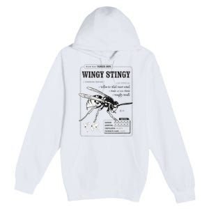 Wingy Stingy Funny Wasp print  Premium Pullover Hoodie