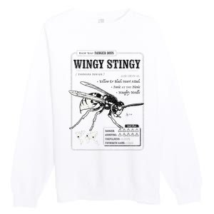 Wingy Stingy Funny Wasp print  Premium Crewneck Sweatshirt