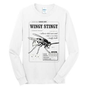 Wingy Stingy Funny Wasp print  Tall Long Sleeve T-Shirt