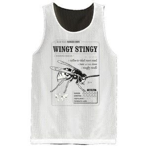 Wingy Stingy Funny Wasp print  Mesh Reversible Basketball Jersey Tank