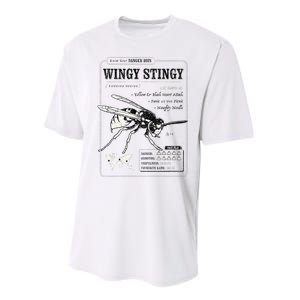 Wingy Stingy Funny Wasp print  Performance Sprint T-Shirt