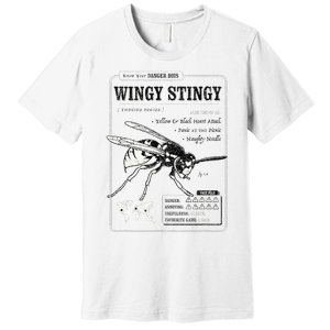 Wingy Stingy Funny Wasp print  Premium T-Shirt