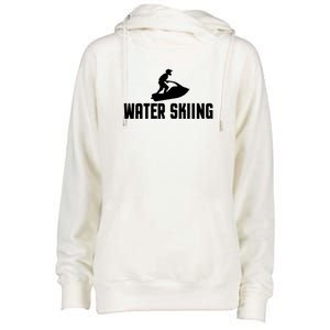 Water Skiing Funny Surface Water Sports Cool Gift Womens Funnel Neck Pullover Hood